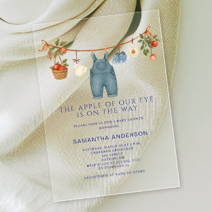 Invitations En Acrylique Fête Prénatale pour Notre Petit Garçon Précieux