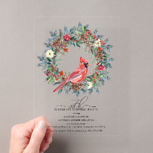 Invitations En Acrylique FÊTE SURPRISE 30e Anniversaire Couronne de Cardina
