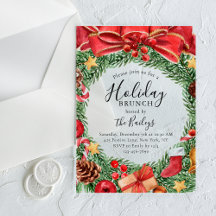Fêtes Brunch Chic Floral Noël