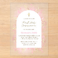 feuillage rose première communion solennelle givré