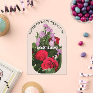 Invitations En Acrylique Fleurs pour vous - Carte de célébration