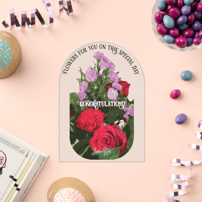 Invitations En Acrylique Fleurs pour vous - Carte de célébration (Insitu (Célébration))