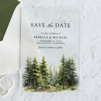 Forêt de Pins Mariage Épargnez la Date