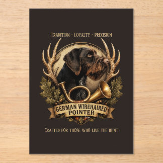 Invitations En Acrylique German Wirehaired Pointer