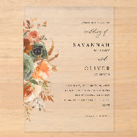 Green & Terra Cotta Floral Mariage