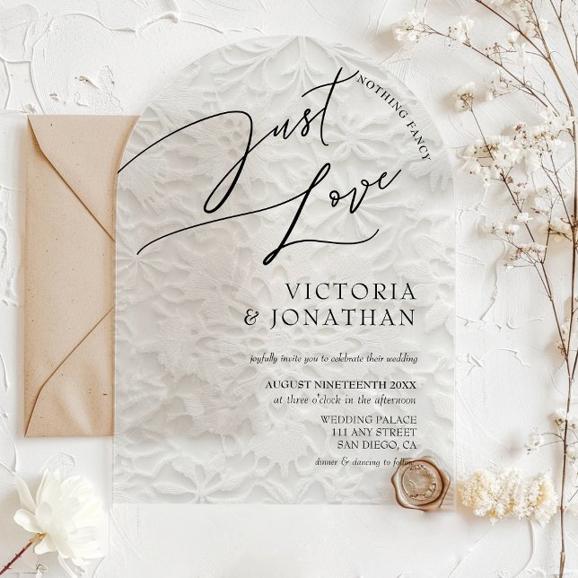Invitations En Acrylique Hiver Rien De Fancy Just Love Mariage (Créateur téléchargé)
