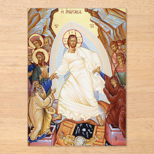 Invitations En Acrylique Icône orthodoxe de l'Anastasis Résurrection