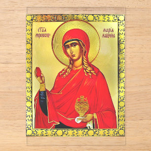 Invitations En Acrylique icône orthodoxe de sainte Marie Madeleine