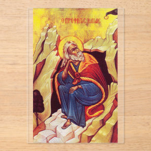 Invitations En Acrylique Icône orthodoxe grecque du prophète Élie
