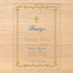 Invitations En Acrylique Invitación de bautismo para niño acrylique invitat