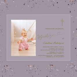 Invitations En Acrylique Invitacion De Bautizo Hija Photo Girl