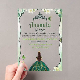INVITATIONS EN ACRYLIQUE INVITACION DE BODA / QUINCEAÑERA EN ACRILICO DE 5X