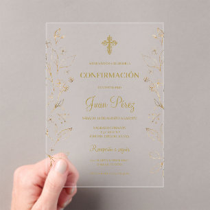 Invitations En Acrylique Invitación de confirmación
