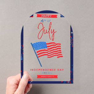 Invitations En Acrylique #Joyeux14JuilletFêteDeLindépendanceInvitationAcryl