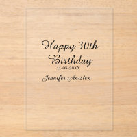 Joyeux 30e anniversaire ajouter nom date élégant s