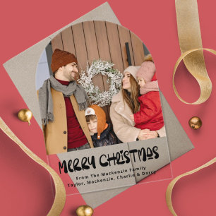 Invitations En Acrylique Joyeux Noël photo carte personnalisée