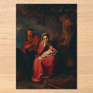 Invitations En Acrylique La Fuite en Égypte par Abraham Bloemaert 