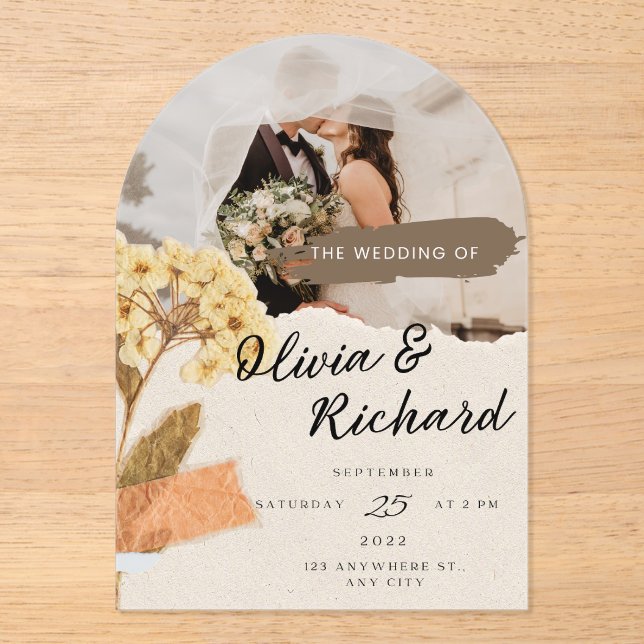 Invitations En Acrylique Le Mariage de (Recto)