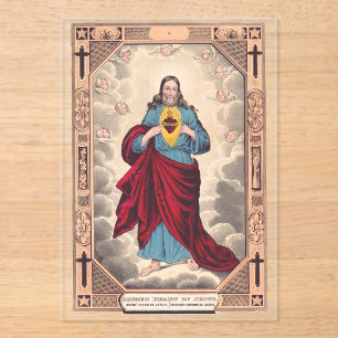 Invitations En Acrylique Le Sacré-Cœur de Jésus