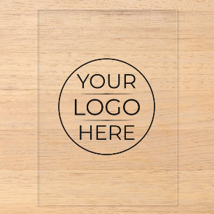 Invitations En Acrylique Logo de marque d'entreprise moderne