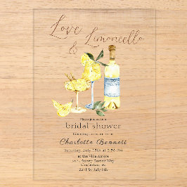 Invitations En Acrylique Love Limoncello Cocktail Fête des mariées