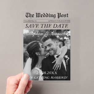 Invitations En Acrylique Magazine Editorial Journal Mariage Enregistrer la 
