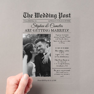 Invitations En Acrylique Magazine Editorial Journal Mariage Photo