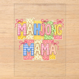 Invitations En Acrylique Maman Mahjong