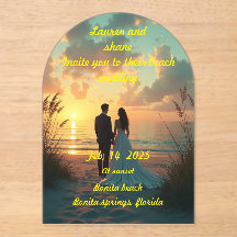 Mariage à la plage au coucher du soleil