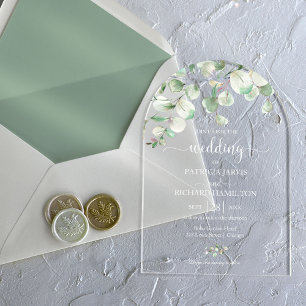 Invitations En Acrylique Mariage à la verdure Eucalyptus