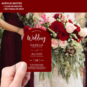 Invitations En Acrylique Mariage Acrylique Arc Bourgogne Invite Moderne