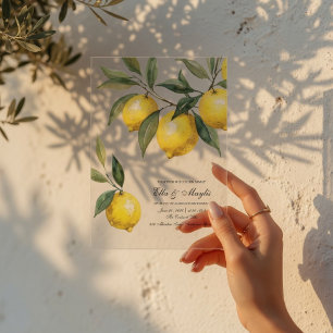 Invitations En Acrylique Mariage Acrylique Citron