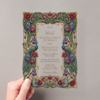 Mariage aux paons de jardin floral vintage ton joy