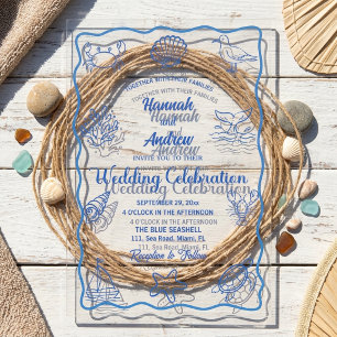 Invitations En Acrylique Mariage Chic et Fantaisiste avec Dessins de Vie Ma