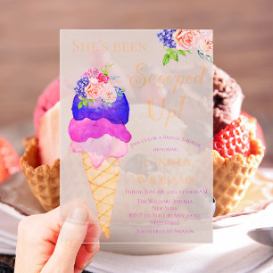 Invitations En Acrylique Mariage de glace Elle a été écumée