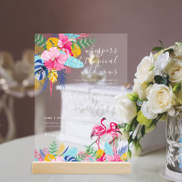 Invitations En Acrylique Mariage de la forêt tropicale des pluies sauvages 