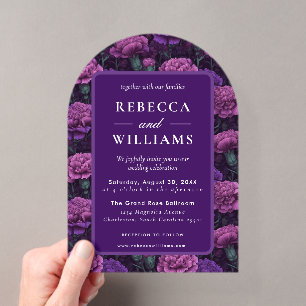 Invitations En Acrylique Mariage de plage classique personnalisé avec œille