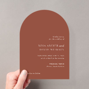 Invitations En Acrylique Mariage éditorial moderne en cuivre rustique