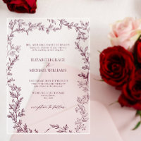 Mariage Élégant Classique Formel Bourgeon Feuillu