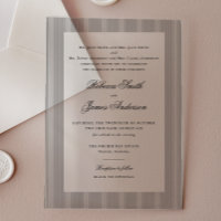 Mariage Élégant Classique Rayures Noires Formel