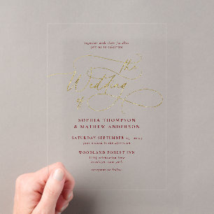 Invitations En Acrylique Mariage élégant et sophistiqué en Bourgogne
