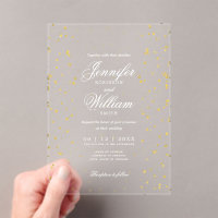 Mariage Élégant Romanic Script Gold Spectres
