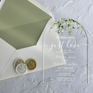 Invitations En Acrylique Mariage Eucalyptus Verdure