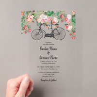 Mariage Fleurs & Oiseaux Vélo Rétro Romantique