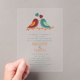 Invitations En Acrylique Mariage Inséparable