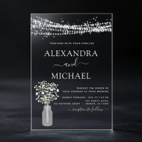 Mariage Jar Fleur de Gypsophile Maison de Campagne