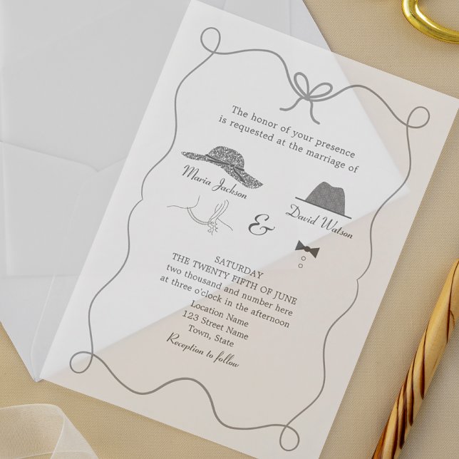 Invitations En Acrylique Mariage main unique (Créateur téléchargé)