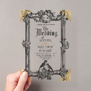 Invitations En Acrylique Mariage Médiéval Fantastique