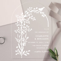 Mariage Moderne Oiseau Blanc et Branche