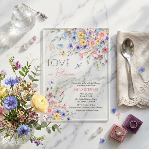 Invitations En Acrylique Mariage papillons Demoiselle d'honneur